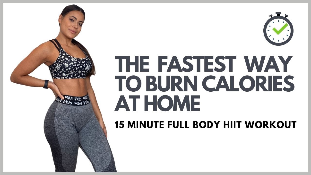 15 Min HIIT Cardio Workout - Burn lots of calories at Home!
