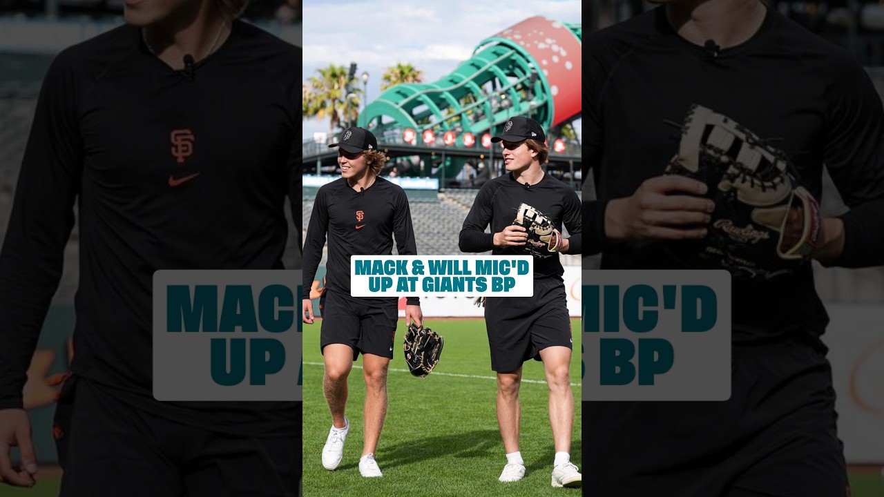 Mic'd Up: Mack and Will at Giants BP  #sharks #hockey #nhl #macklincelebrini #willsmith