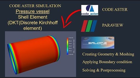 Pressure Vessel Stress analysis using code aster|Static fatigue|tutorial|paraview |tut-70