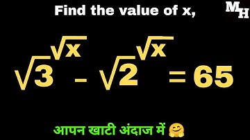 A Nice Radical Equation Maths Olympiad | Solving Exponential Problem With Square Roots | Find x