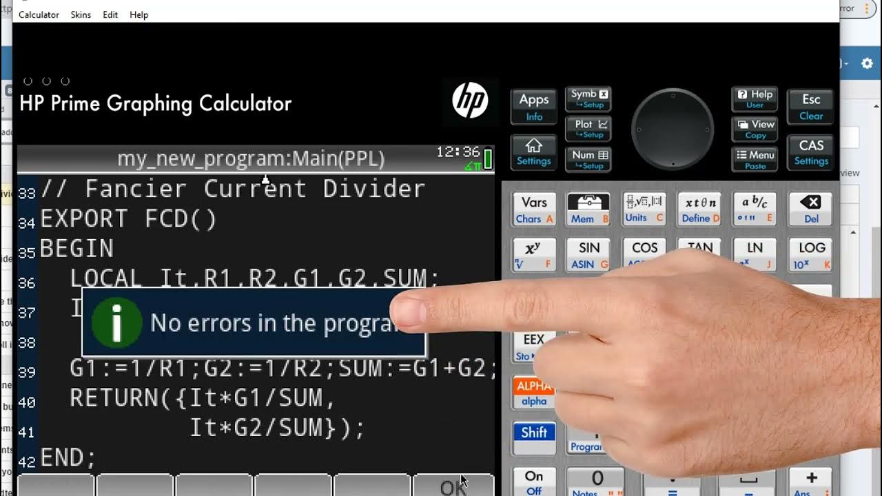 Pasting a program into the HP Prime Emulator - YouTube