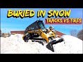 Tires or Tracks on a skid steer in Deep Snow-Can you plow with a tracked loader?