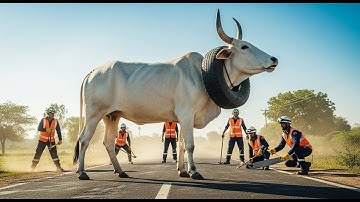Heroic Rescue Team Saves Lonely Cow from Deadly Giant Python🐍