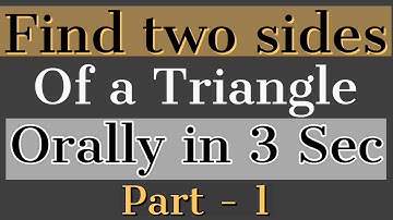 Trigonometry || Pythagorean Triplets - Amazing trick | ORALLY in 3 sec # LESSON 1