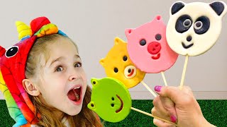 Color song with Nadya and Fruit Candy - Kids Song
