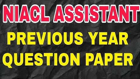 NIACL Assistant Reasoning Previous Year Question Paper | NIACL Assistant 2025 |