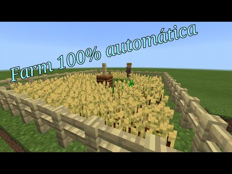 Como fazer uma farm de trigo 100% automática (MCPE) - YouTube