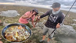 NIKMATNYA! BERBURU GURITA DAN MASAK IKAN HASIL PANCINGAN!