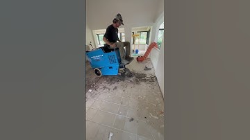 Ceramic tile removal with the Terminator #asmr #asmrvideo #machine #video #reel #satisfying #diy