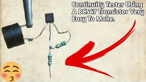 Continuity Tester Using A BC547 Transistor Very Easy To Make
