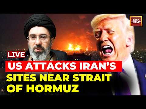 US Bombs Iranian Sites Near Strait of Hormuz LIVE | US Bombs 2200 KG Bunker Buster Bombs LIVE News