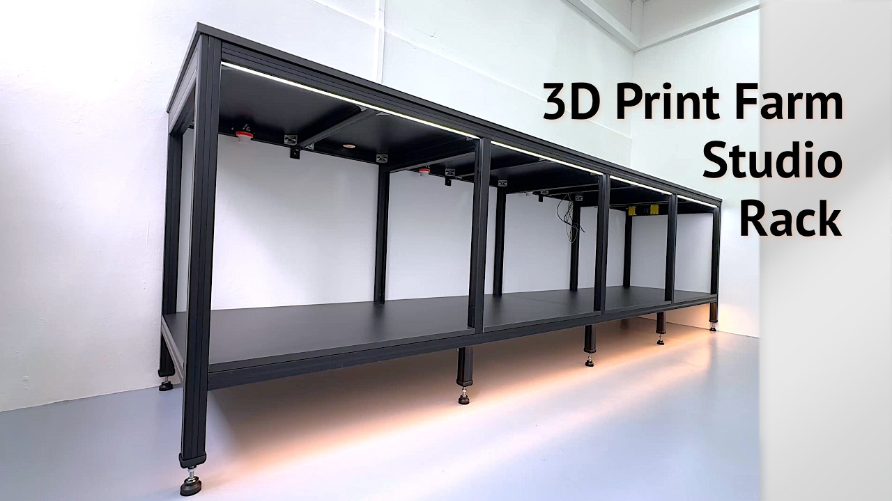 I Built a 3D Printer Rack from Aluminum Extrusion
