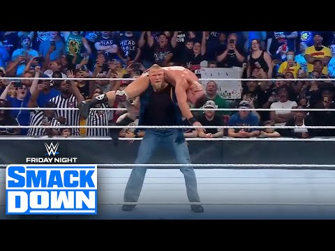 Brock Lesnar shocks the WWE Universe, brutalizes Theory in a scary appearance | WWE ON FOX