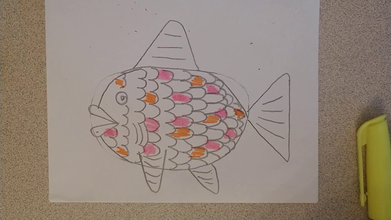 How to draw rainbow fish. - YouTube