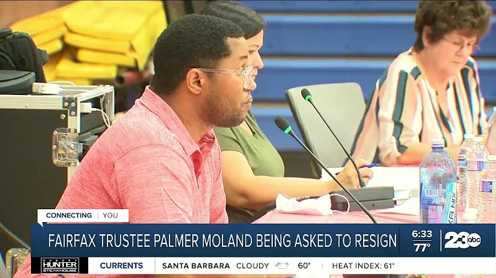 Fairfax School Board trustee Palmer Moland being a...