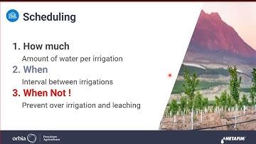 Irrigation Scheduling for Orchards and Balanced Nutrition with SQM and Netafim