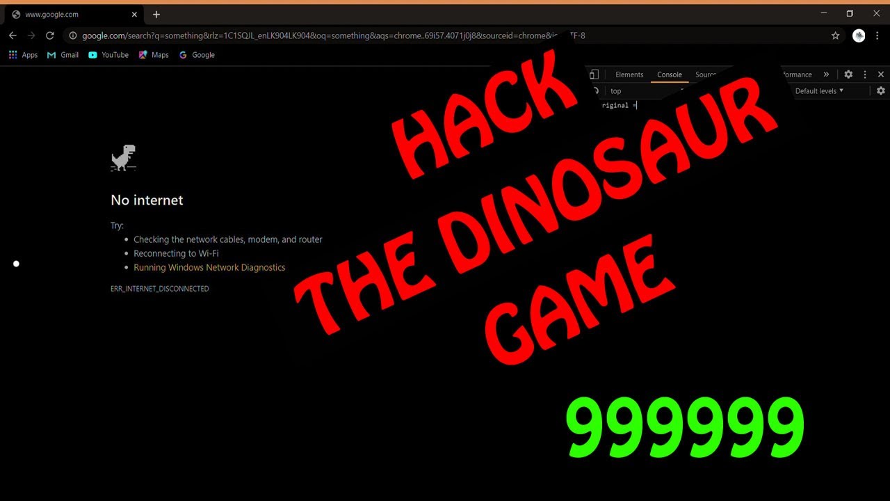 I Hacked The Google Dinosaur Game - YouTube