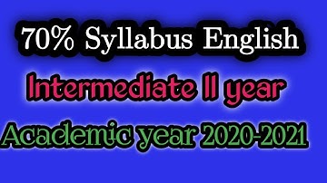 70% Syllabus English Intermediate Second year... 2020-2021