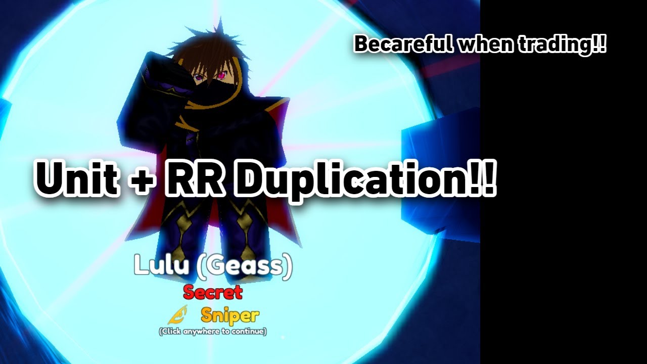 Unit Duplication + RR Duplication in Anime Adventures - YouTube