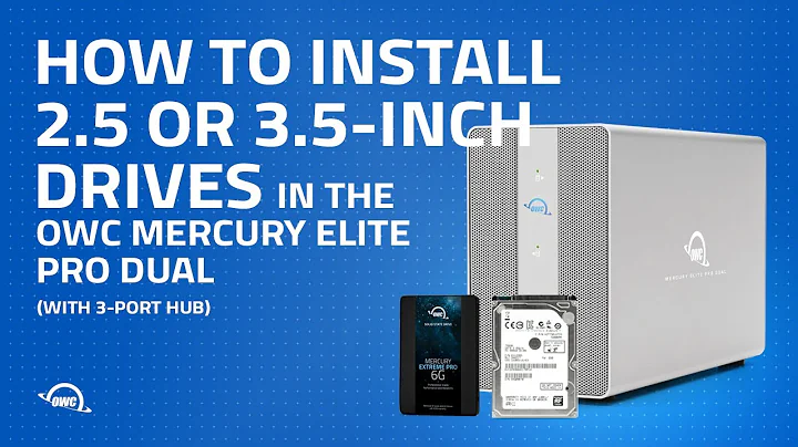 How to install a 2.5-inch or 3.5-inch drive in the OWC Mercury Elite Pro Dual with 3-Port Hub Drive
