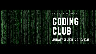 Coding Club January session HD 1080p