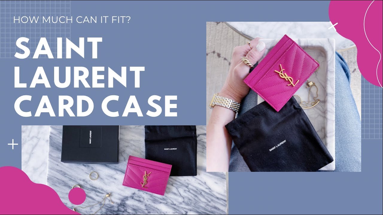 My YSL Fuxia/Fuchsia Collection and Review - Unboxing the Fuchsia Card Case  in Grain De Poudre! 