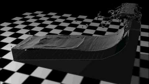 Blender Tsunami Wave Fluid Simulation