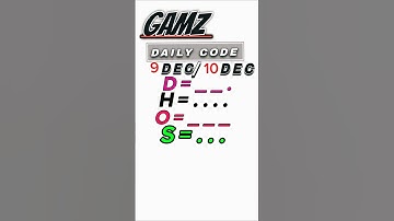 Gemz daily code today 9 Dec | gemz daily cipher codel gemz morse code December 9 #games  #code