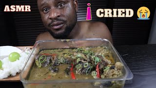 Mukbang Super Spicy Oxtails Pepper Soup that made me Cry😭 African Mukbang/Black in Japan