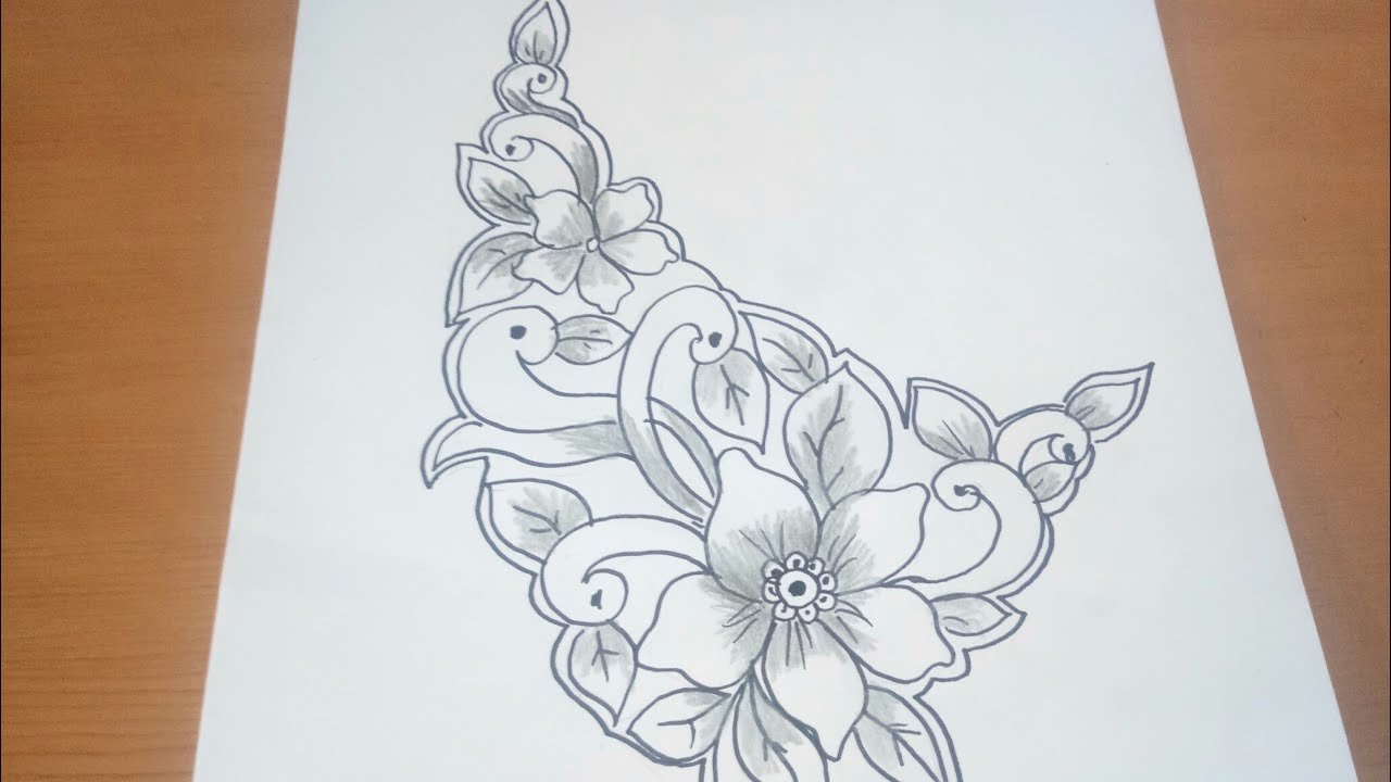 Sketsa Batik Bunga Cantik Youtube