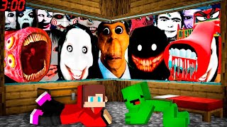 Scary TRAIN EATER and SLIDE EATER Attacked JJ and Mikey in Minecraft Challenge Maizen Monsters