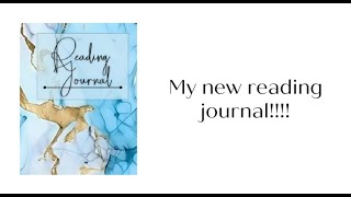 My new reading journal!