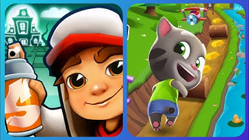 Talking Tom Gold Run vs Subway Surfers  - All Level Gameplay Android,iOS - Walkthrough Ep -4