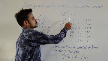 Finding cube root by successive subtraction method