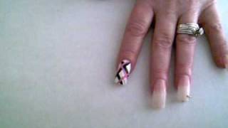 Adorable Pink, White & Black Plaid Design With Bow