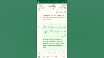 سورة ص مكرره من ايه ١٧-٢٢ بصوت الحصري