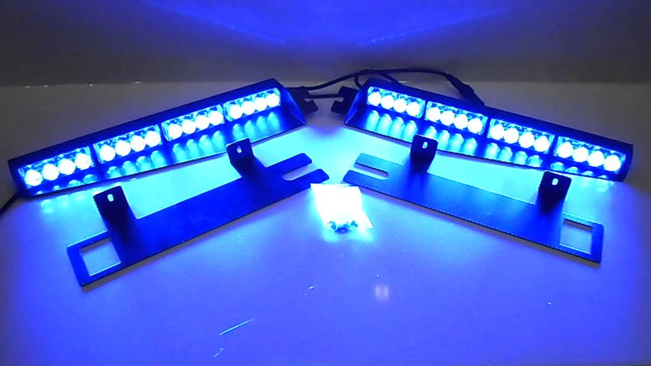Superior Led V 18b Blue Split Visor Light Fire Police Ems Caution Superior Led V 18b Blue Split Visor Light Fire Police Ems Caution And Emergency
