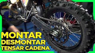 Poner, Quitar y Tensar cadena de moto | Enduro - YouTube