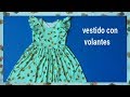 Como hacer vestido con volados para niñas.