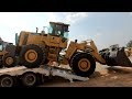 LOVOL FL958G wheel loader uploading on truck traier in action