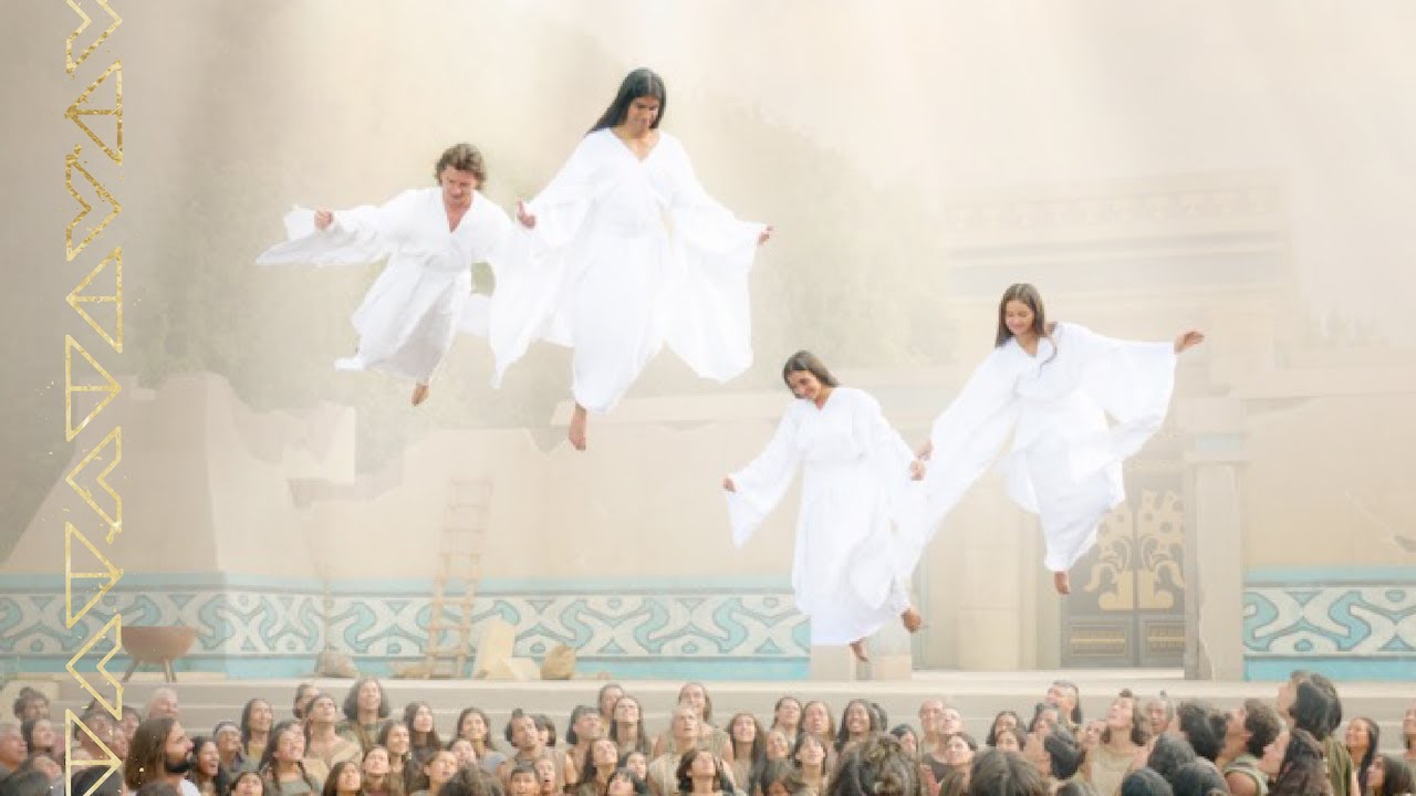 Jesus Christ Prays And Angels Minister To The Children 3 Nephi 17 11 