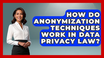 How Do Anonymization Techniques Work In Data Privacy Law? - AI and Technology Law