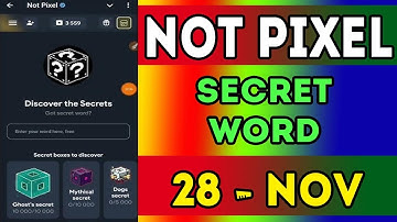 Not Pixel Secret Word 28 November 2024 | Today Not Pixel Secret Code | Not pixel Daily Combo | AGP