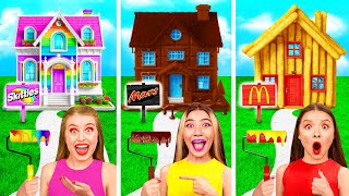 Eine Farbige Haus Süßigkeiten vs. Schokolade vs. Fast Food | Lustige Momente von GoFun Challenge