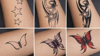  Tattoo Transformation | Soft Clear & Smooth Tattoo Process | Star & Butterfly Tattoo Design  screenshot 4