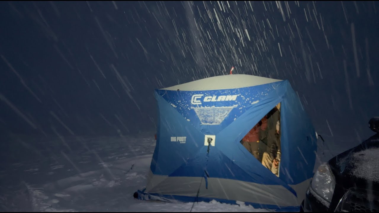 Ice Fishing, Kennebecasis River, New Brunswick, Canada