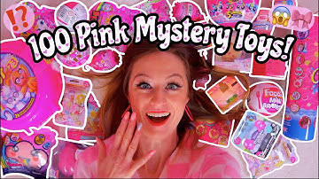 UNBOXING 100 *PINK ONLY* MYSTERY TOYS!!🥳🌸🐷💅🏻🎀 (DOORABLES, SQUISHMALLOWS, WATER BARBIE, L.O.L ETC!🫢)