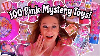 UNBOXING 100 *PINK ONLY* MYSTERY TOYS!!🥳🌸🐷💅🏻🎀 (DOORABLES, SQUISHMALLOWS, WATER BARBIE, L.O.L ETC!🫢)