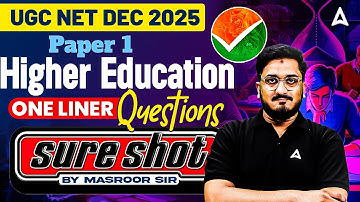 UGC NET Paper 1 Higher Education | Higher Education System UGC NET Paper 1 By Masroor Sir