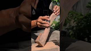 Woodworking Art : Unique Hexagonal Axe Handle Made Of Siamese Rosewood #Satisfying  #Asmr